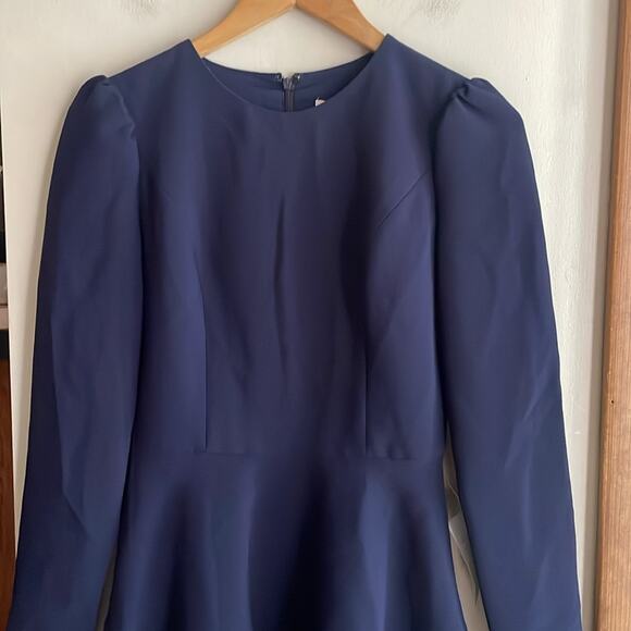 Gal Meets Glam Celeste Fit and Flare Dress Navy - Picture 4 of 14